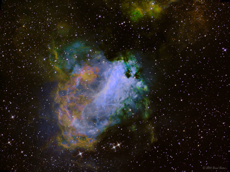 Messier 17 Swan Nebula in Narrowband