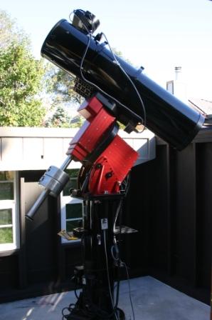 Orion XT-10 Reflector, Modified JMI-DX-1 Focuser, Robofocus automated focusing. Mount: Paramount ME mounted on a LeSueur Pier. Summer 2005