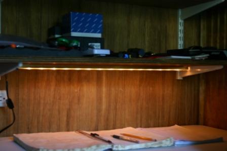 Dimmer Under Shelf Light for Night Time Observing